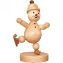 Schneemann Junior Eisläufer auf einem Bein